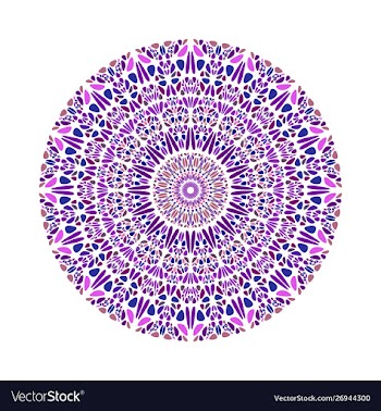 Round circular abstract geometrical gemstone vector image