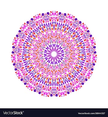 Round circular botanical pattern mandala - ornate vector image