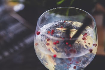 Round Clear Glass With Straw Closeup Photography