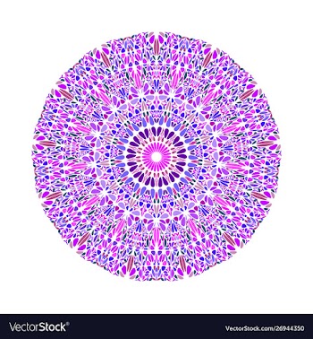 Round colorful abstract circular floral ornament vector image