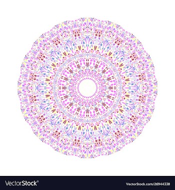 Round colorful abstract geometrical petal vector image