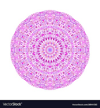 Round colorful circular abstract floral ornament vector image
