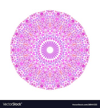 Round colorful petal ornament mandala - ornate vector image
