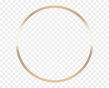Round Deco Border Frame Png Clip Art - Gold