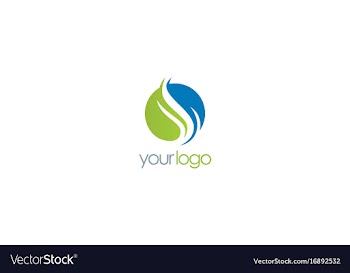  					Round ecology green logo vector image														