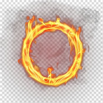 Round flame illustration, Computer file, Ring of Fire transparent background PNG clipart