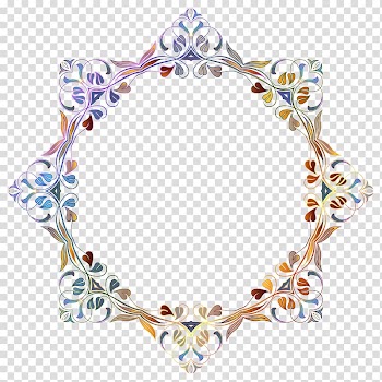 Round floral frame illustration, Floral Border transparent background PNG clipart