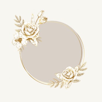 Round floral label Free Vector
