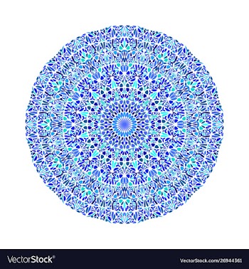 Round floral ornament mandala - geometrical vector image