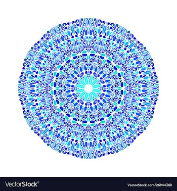 Round floral pattern mandala - ornamental ornate vector image