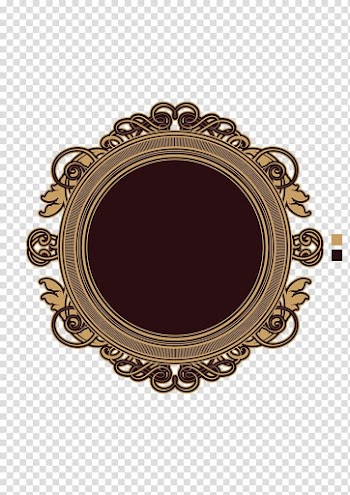 Round frame illustration, Circle Badge Emblem, Vintage European pattern circular badge transparent background PNG clipart