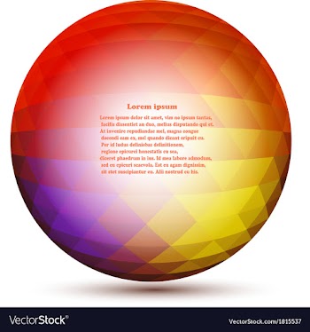 Round geometric pattern of hexagons vector image