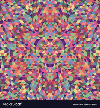 Round geometric triangle kaleidoscope mandala vector image