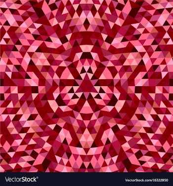 Round geometric triangle kaleidoscope mandala vector image