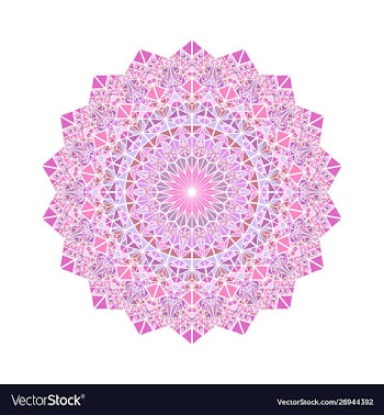Round geometrical abstract triangle tile pattern vector image