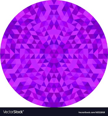 Round geometrical triangle kaleidoscope mandala vector image