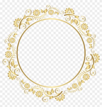 Round Gold Border Frame Deco Png Clip Art - Round Gold Border Frame Deco Png Clip Art