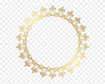 Round Gold Border Frame Transparent - Gold Circle Frame Png