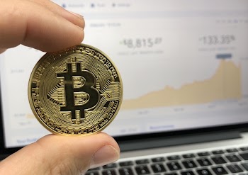 Round Gold-colored Bitcoin