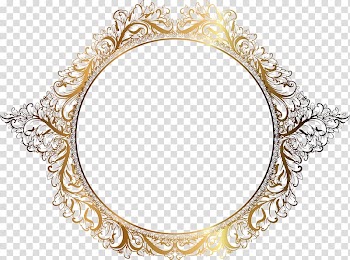 Round gold frame template, Frames Molding Gold, MOLDURA transparent background PNG clipart