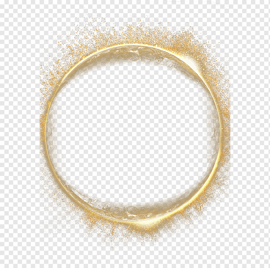 round gold illustration, Gold Powder, Golden floating powder planet, floating, template, golden Frame png