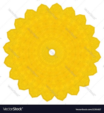 Round gold polygonal background vector image
