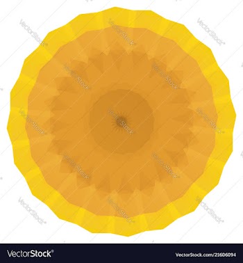 Round gold polygonal background vector image
