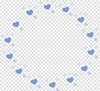 Round gray and white hearts frame , Symmetry Area Pattern, Blue love decoration title box transparent background PNG clipart
