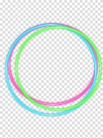 Round green, blue, and pink illustration, Light Disk Scape, NEON transparent background PNG clipart