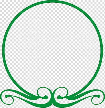 Round green floral frame , Villa, Green simple border transparent background PNG clipart