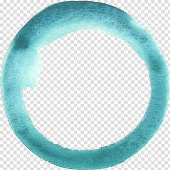 Round green illustration, Watercolor painting Circle Turquoise Blue, aqua frame transparent background PNG clipart