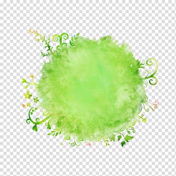 Round green leaves illustration, Watercolor painting Brush, Background Circle transparent background PNG clipart