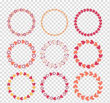 Round heart frames illustration, Drawing, Cute love frame transparent background PNG clipart