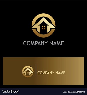  					Round house arrow gold logo vector image														