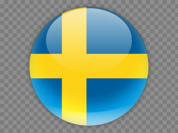 Round icon. Illustration of flag of Sweden