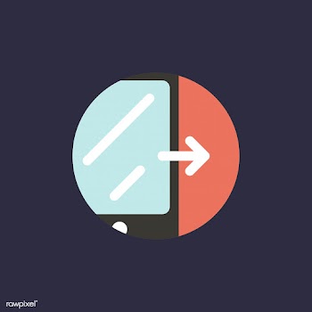 Round icon of a mobile phone with arrow | Free stock vector - 44047
