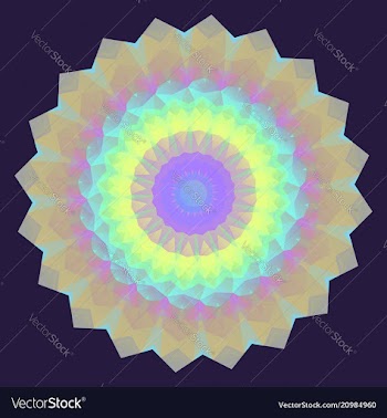 Round iridescent geometric background vector image
