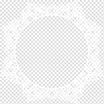 Round Lace Frame, round white lace illustration transparent background PNG clipart