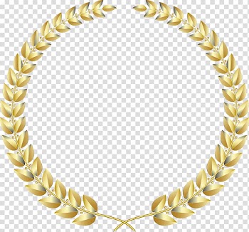 Round leaf screenshot, Laurel wreath Gold , Gold ring fine wheat transparent background PNG clipart