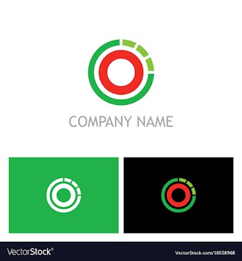  					Round line target technology logo vector image														