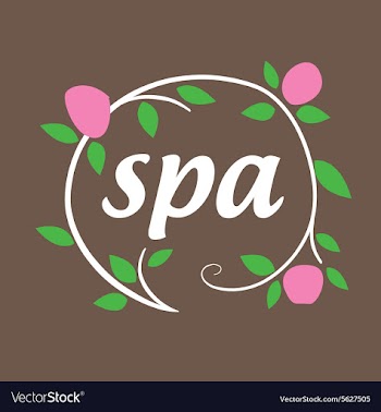  					Round logo flowers for spa salon vector image														