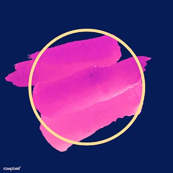 Round magenta watercolor banner vector | Free stock vector - 512781