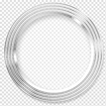 Round metal ring illustration, Black and white Material Pattern, Round frame transparent background PNG clipart