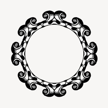 Round mirror frame clipart, vintage | Free Vector - rawpixel