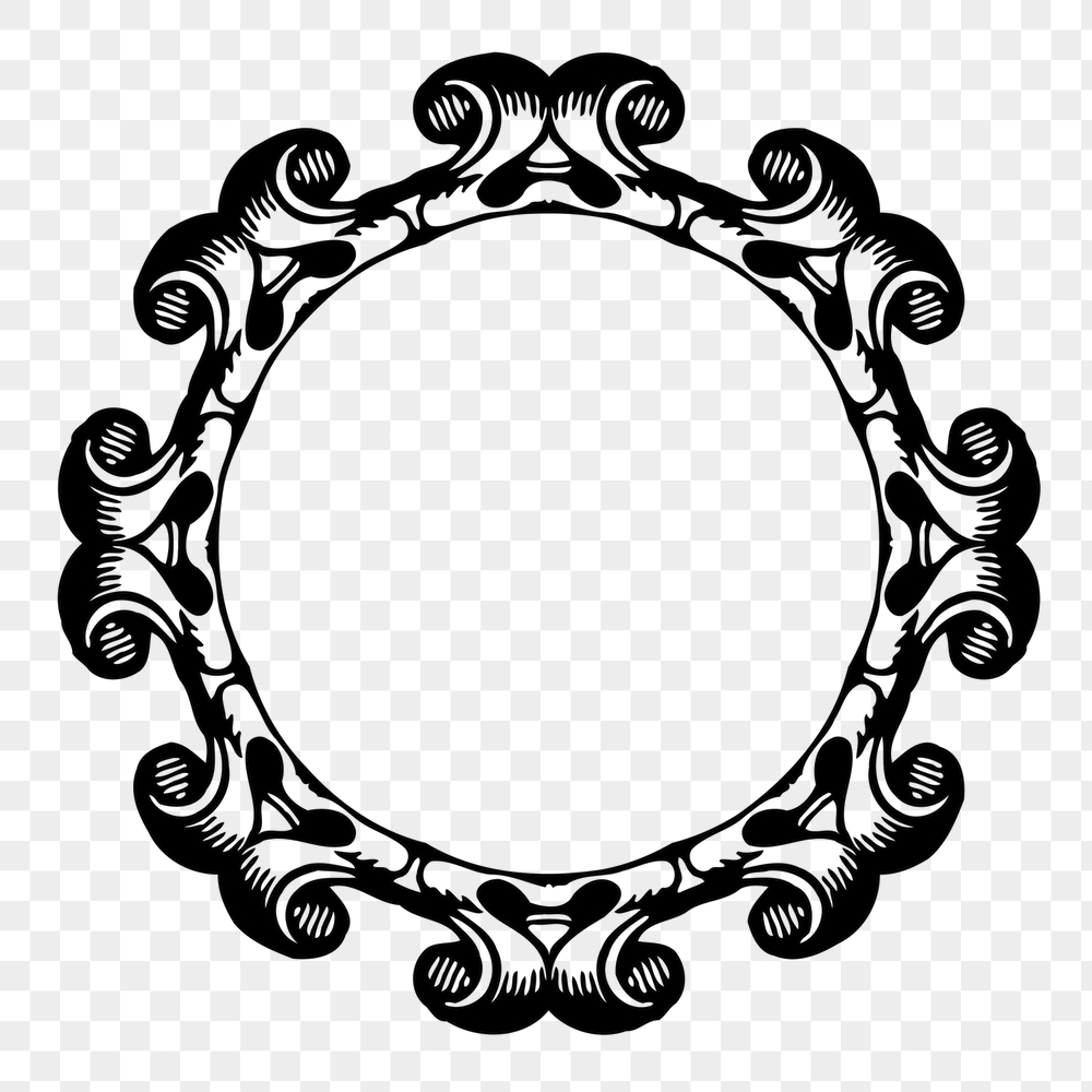 Round mirror png frame, vintage | Free PNG - rawpixel