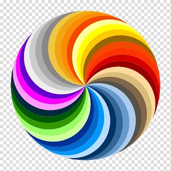 Round multicolor ball illustration, Color wheel Primary color Illustration, Rotating colored lollipop transparent background PNG clipart