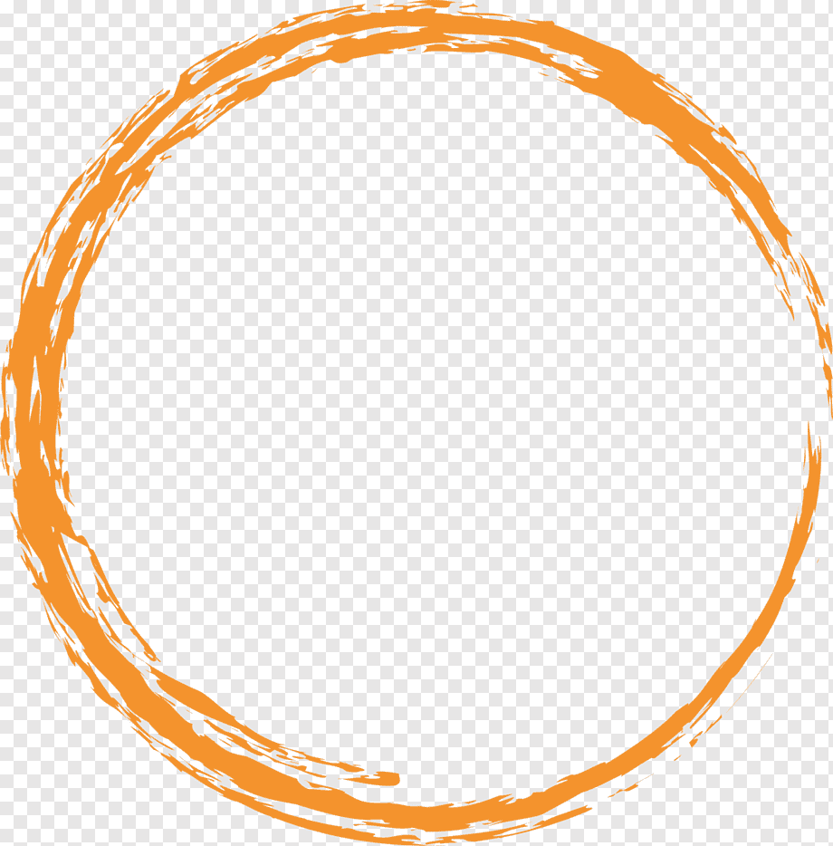 round orange paint frame, Orange ink circle, angle, ink, circles png