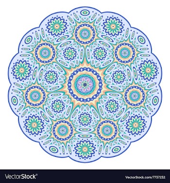 Round ornamental geometric pattern vector image