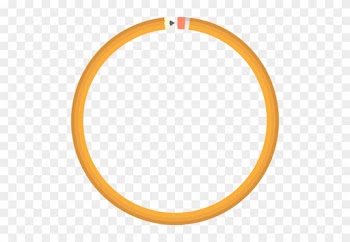 Round Pencil Frame - Orange Circle Border Png