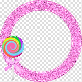 Round pink frame transparent background PNG clipart